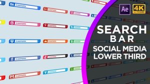 Social Media Search Bar Video Displays template preview