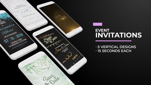 Videohive Social Media Event Invitations Titles template preview