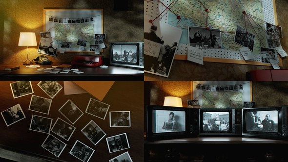 Videohive Investigation Surface | Detective Old TV Opener Video Displays template preview