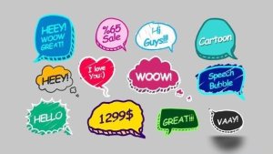 Videohive Speech Bubbles 31810605 Openers template preview
