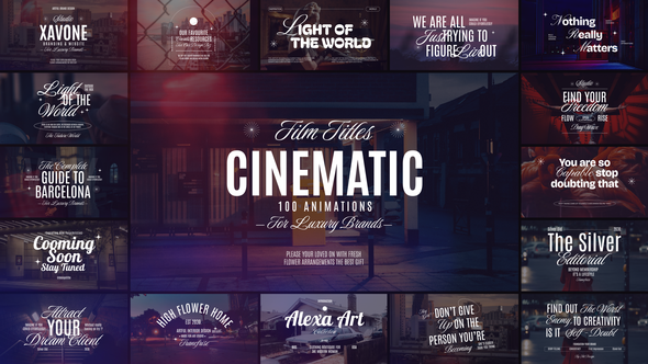 Videohive 100 Cinematic Film Titles Titles template preview