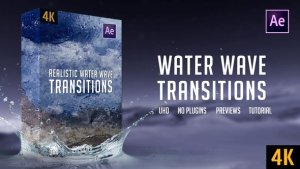 Realistic Water Wave Transitions | 4K Video Displays template preview