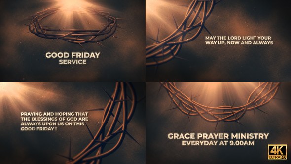 Videohive Good Friday Easter Worship Title Opener Easter template preview