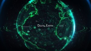 Digital Earth Title Video Displays template preview