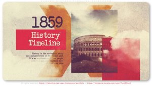 Videohive Clouds History Timeline Slideshow Video Displays template preview