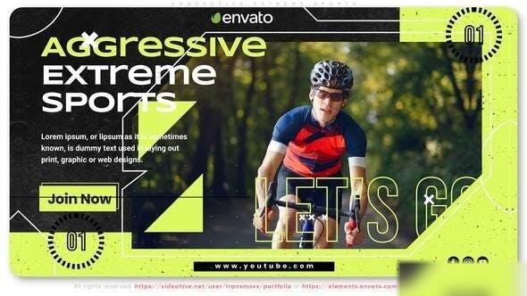 Videohive Aggressive Extreme Sports Openers template preview