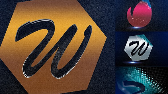 Videohive Mosaic Metal Logo Logo Stings template preview
