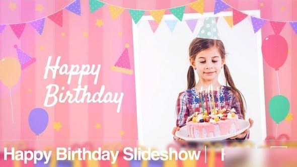 Videohive Happy Birthday Slideshow 38277554 Openers template preview