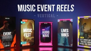 Music Reels Video Displays template preview