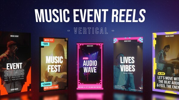 Music Reels Video Displays template preview