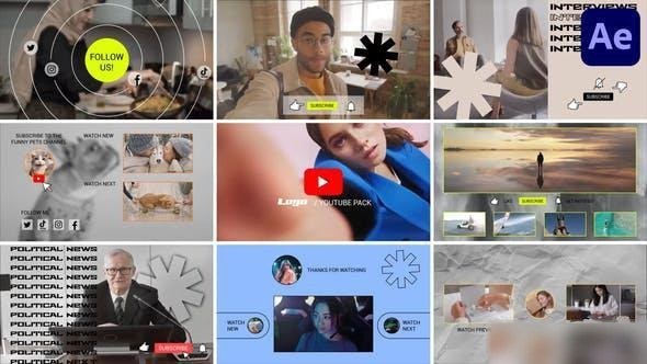 Videohive Youtube Promo And Endscreens | After Effects Openers template preview