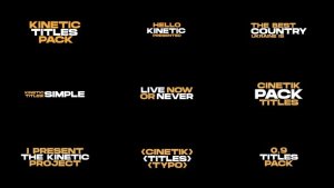 Videohive Kinetic Titles | After Effects 45661280 Titles template preview