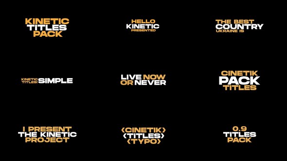 Videohive Kinetic Titles | After Effects 45661280 Titles template preview