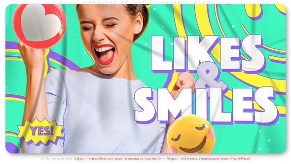 Videohive Likes and Smiles - Youtube Intro Openers template preview