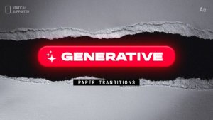Videohive Generative Paper Transitions | Vertical | After Effects Elements template preview