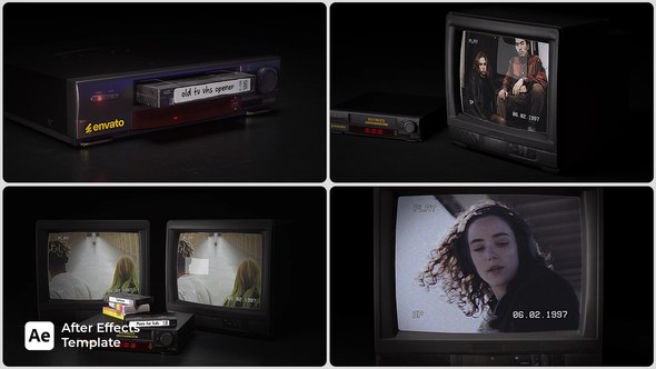 Videohive Old TV VHS Opener Video Displays template preview