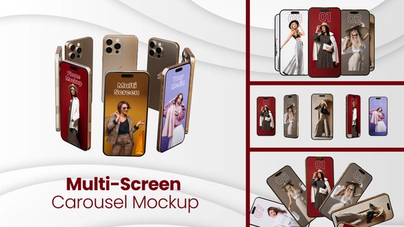 Videohive Phone Multi-Screen Carousel Mockup Product Promo template preview