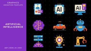 Videohive Artificial Intelligence graphic animation template | After Effects Elements template preview
