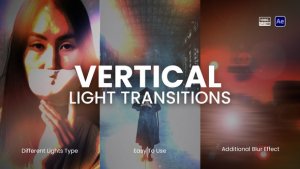 Videohive Vertical Light Transitions 58692294 Elements template preview