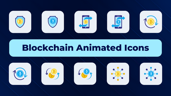 Videohive Blockchain Animated Icons Elements template preview