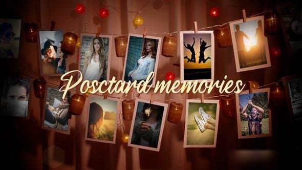 Videohive Hanging Postcards Slideshow Openers template preview