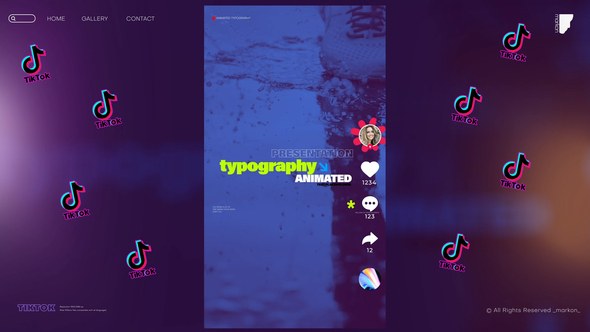 Videohive Typography and Modern TikTok Elements Elements template preview