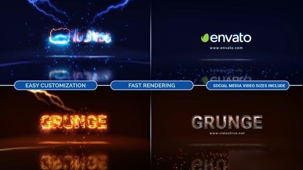 Videohive Lightning Storm Electricity Logo Logo Stings template preview