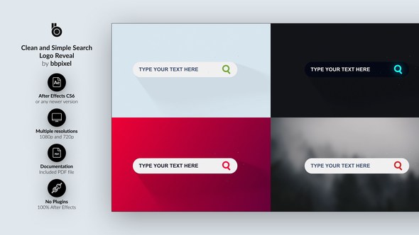 Videohive Clean and Simple Search Logo Reveal Logo Stings template preview