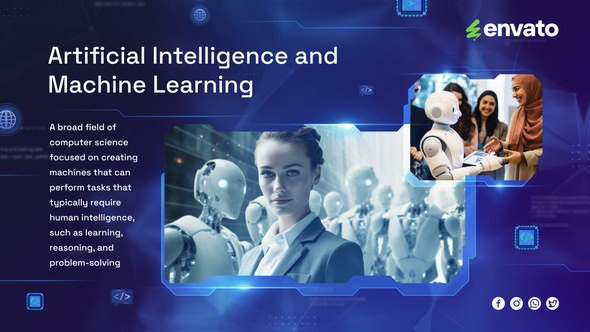 Videohive Artificial Intelligence Technologies Video Displays template preview