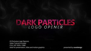 Videohive Dark Particles Opener Logo Stings template preview
