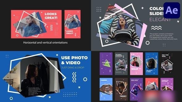 Videohive Street Colorful Slideshow for After Effects Openers template preview