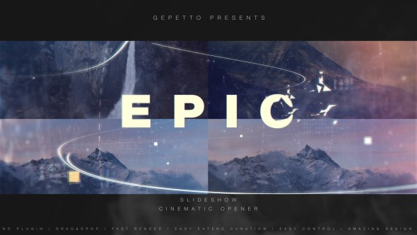 Epic Slideshow I Cinematic Opener Video Displays template preview