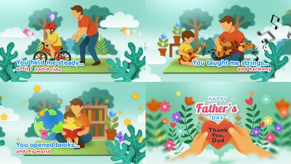 Videohive Happy Fathers Day Intro 58342409 Openers template preview