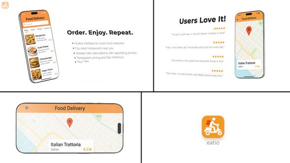Videohive Mobile App 30s Presentation вЂ“ Smartphone Mockup Animation Product Promo template preview