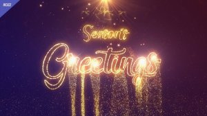Videohive Seasons Greetings Line Gold Logo Stings template preview