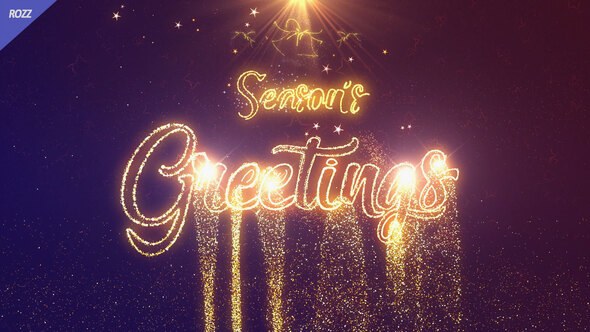 Videohive Seasons Greetings Line Gold Logo Stings template preview