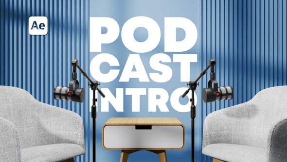 Videohive Modern Podcast Intro | Glass Title Opener Openers template preview