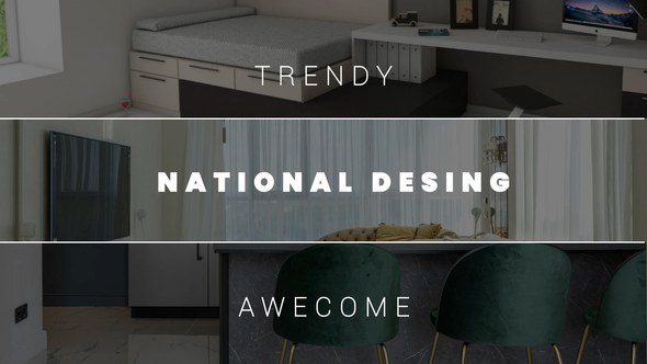 Interior Furniture Portfolio MOGRT Premiere Pro template preview