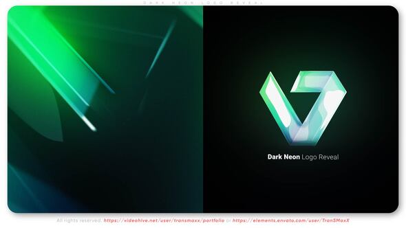 Videohive Dark Neon Logo Reveal Logo Stings template preview