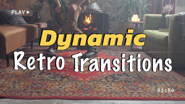 Videohive Dynamic Retro Transitions Elements template preview
