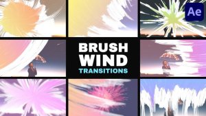 Videohive Brush Wind Transitions for After Effects Elements template preview
