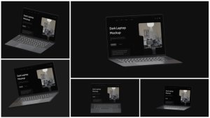 Videohive Dark Laptop mockup 60821214 Product Promo template preview