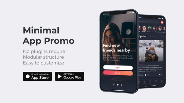 Videohive Clean Minimal App Promo Product Promo template preview