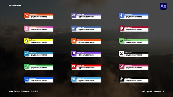 Videohive Social Media Lower Thirds 3.0 Elements template preview
