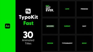 Videohive Typo Kit Fast Titles for After Effects Titles template preview