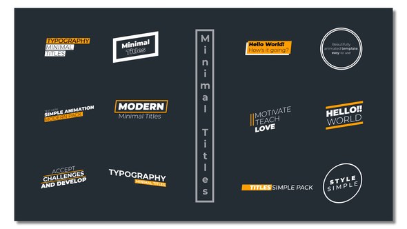 Videohive Minimal Titles 2.0 | After Effects 48569493 Titles template preview