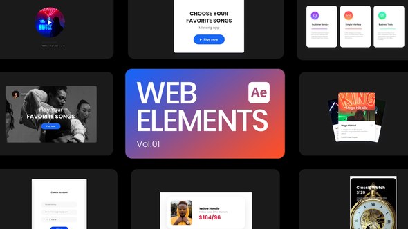 Videohive Web Elements 01 for After Effects Elements template preview