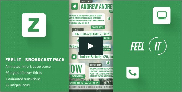 Videohive Feel IT - Internet Broadcast Pack Broadcast-packages template preview