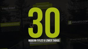 30 Modern Titles & Lower Thirds Video Displays template preview