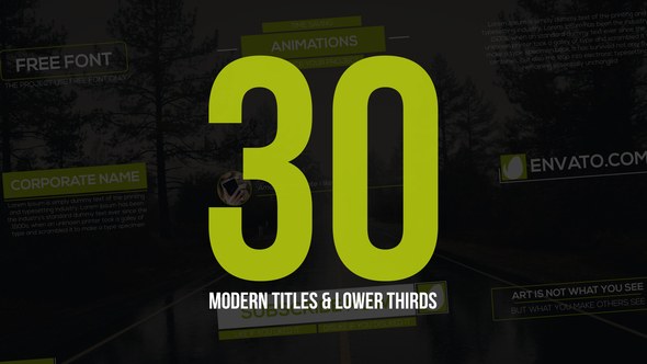 30 Modern Titles & Lower Thirds Video Displays template preview